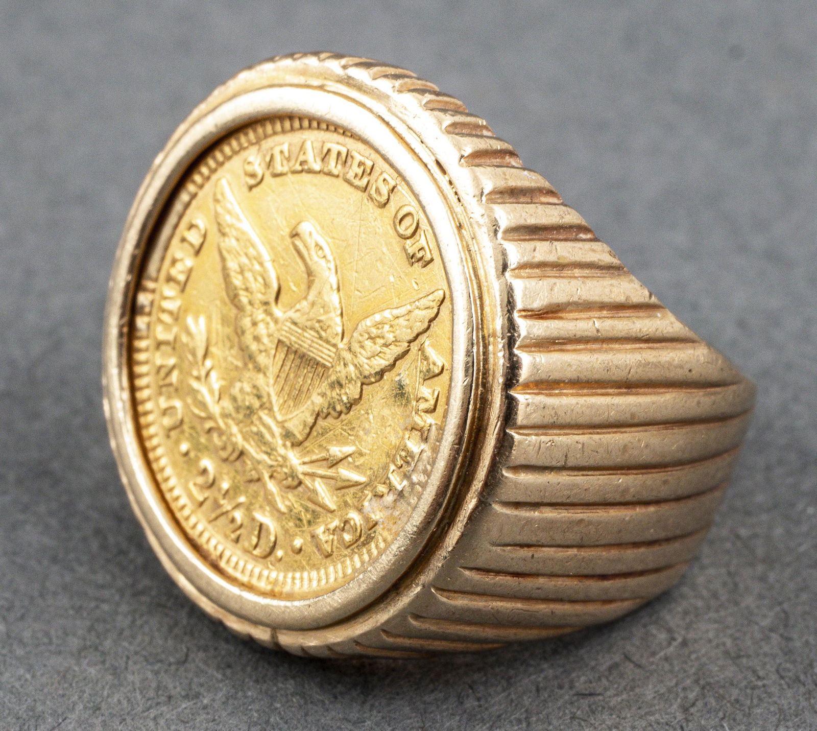 14k gold shop coin ring