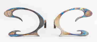 Jean-Paul Creations Stainless Steel Andirons (1 of 8)