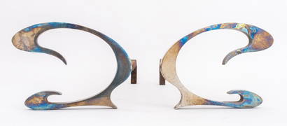 Jean-Paul Creations Stainless Steel Andirons (1 of 8)