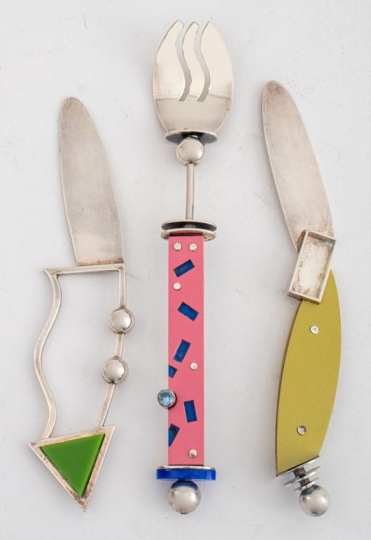 Marsh Cohen Postmodern Sterling Flatware Set, 3 (1 of 8)