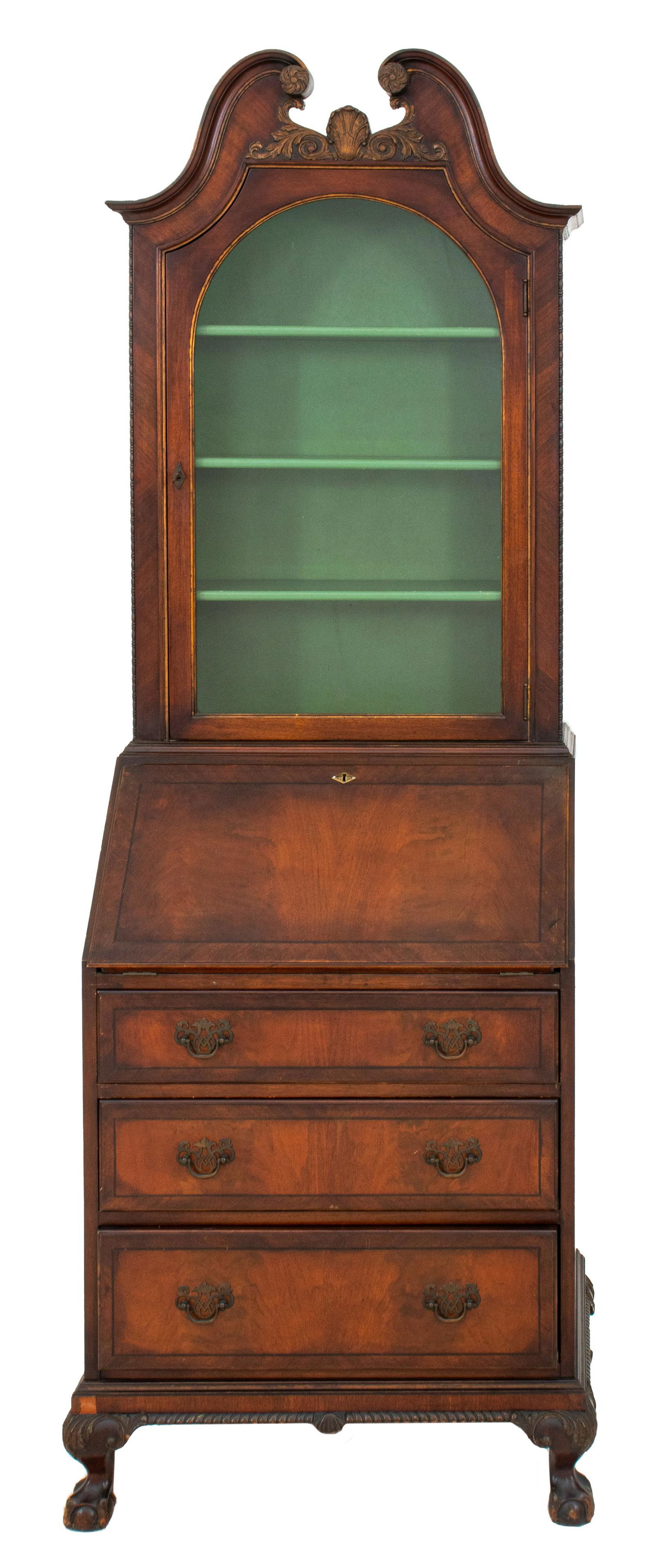 Chippendale Style Mahogany Secretary Bookcase (1 of 15)