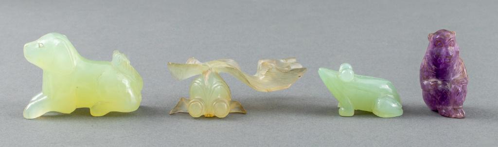 Chinese Jade & Rock Crystal Carvings of Animals, 4 (1 of 6)