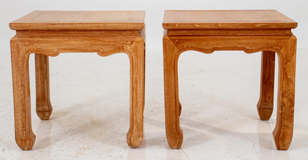 Chinese Qing Style Cypress Tables, Pair (1 of 6)