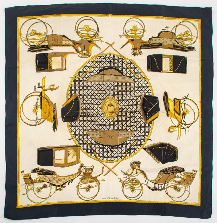 Hermes F. de la Perriere "Les Voitures..." Scarf (1 of 6)