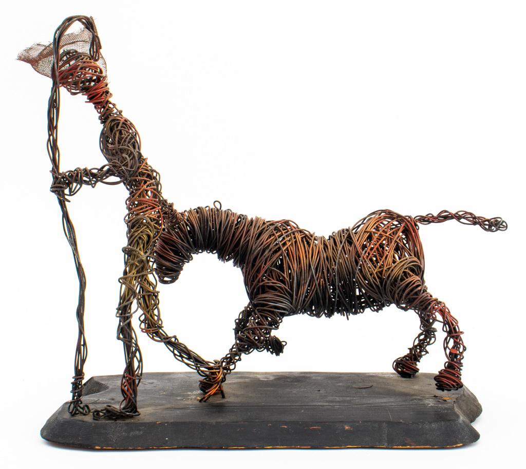Shepherd with Donkey Wire Sculpture (1 of 10)