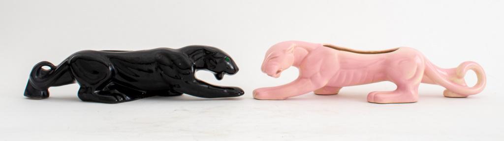 Vintage Black & Pink Ceramic Panther, 2 (1 of 7)