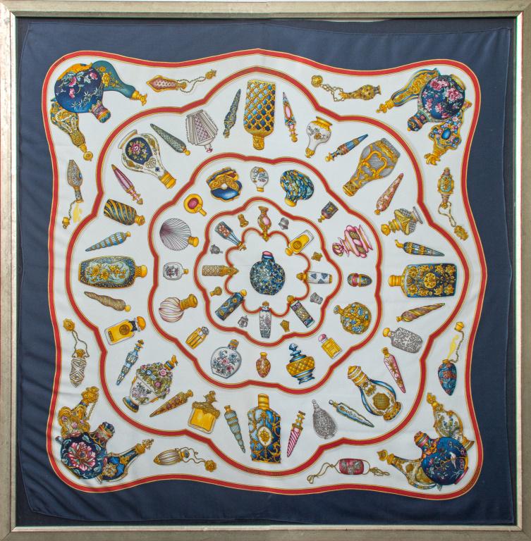 Hermes "Qu'importe le flacon" Silk Scarf Framed (1 of 10)