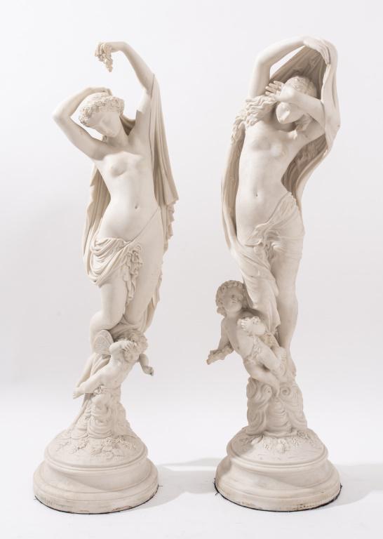 After James Pradier Parian Figures "Day" & "Night" (1 of 20)