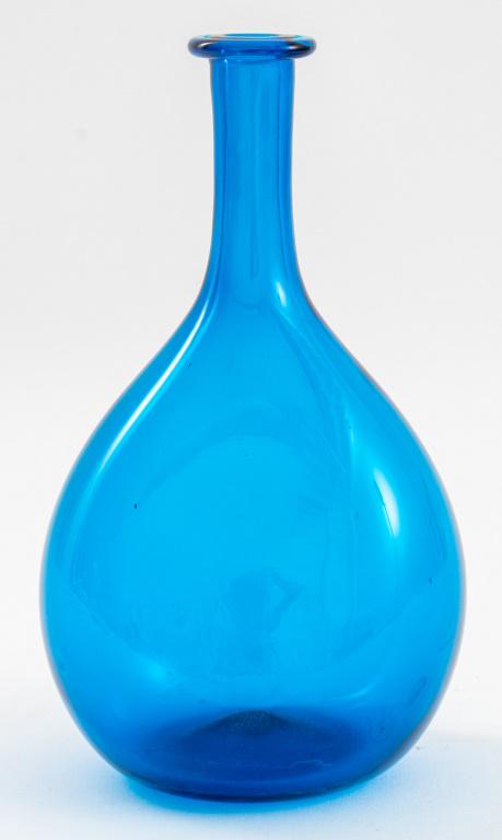 European Studio Hand Made Blue Glass Vase (1 of 5)