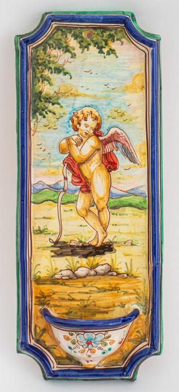 Spanish Glazed Ceramic Holy Water Font (1 of 6)