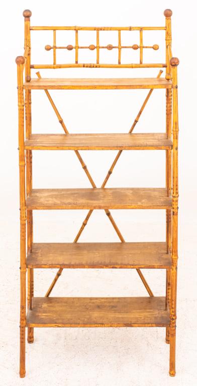 Aesthetic Movement Stick & Ball Bamboo Book Shelf (1 of 9)