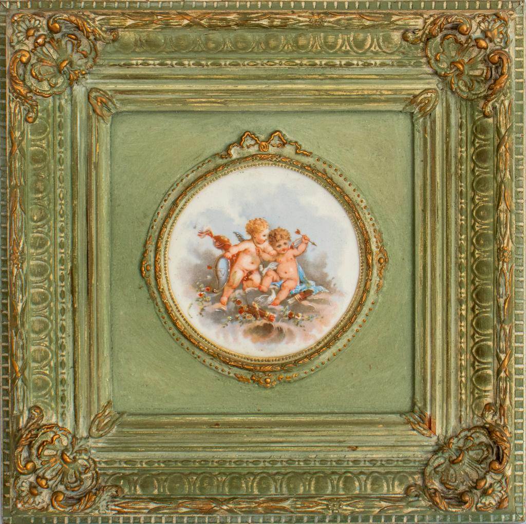 Limoges Rococo Style Painted Medaillon Porcelain (1 of 9)