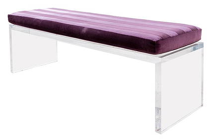 Charles Hollis Jones Style Lucite Bench (1 of 4)