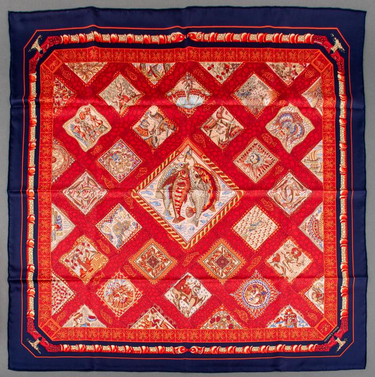 Hermes "Mare Nostrum" Silk Twill Scarf (1 of 7)