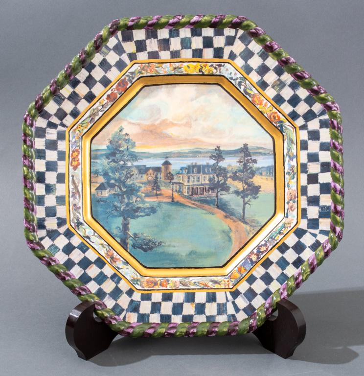 MacKenzie-Childs Octagonal McLachlan Platter 1991 (1 of 6)