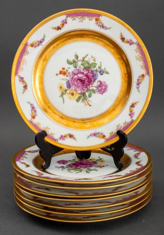 Rosenthal Porcelain King's Rose Luncheon Plates, 8 (1 of 7)