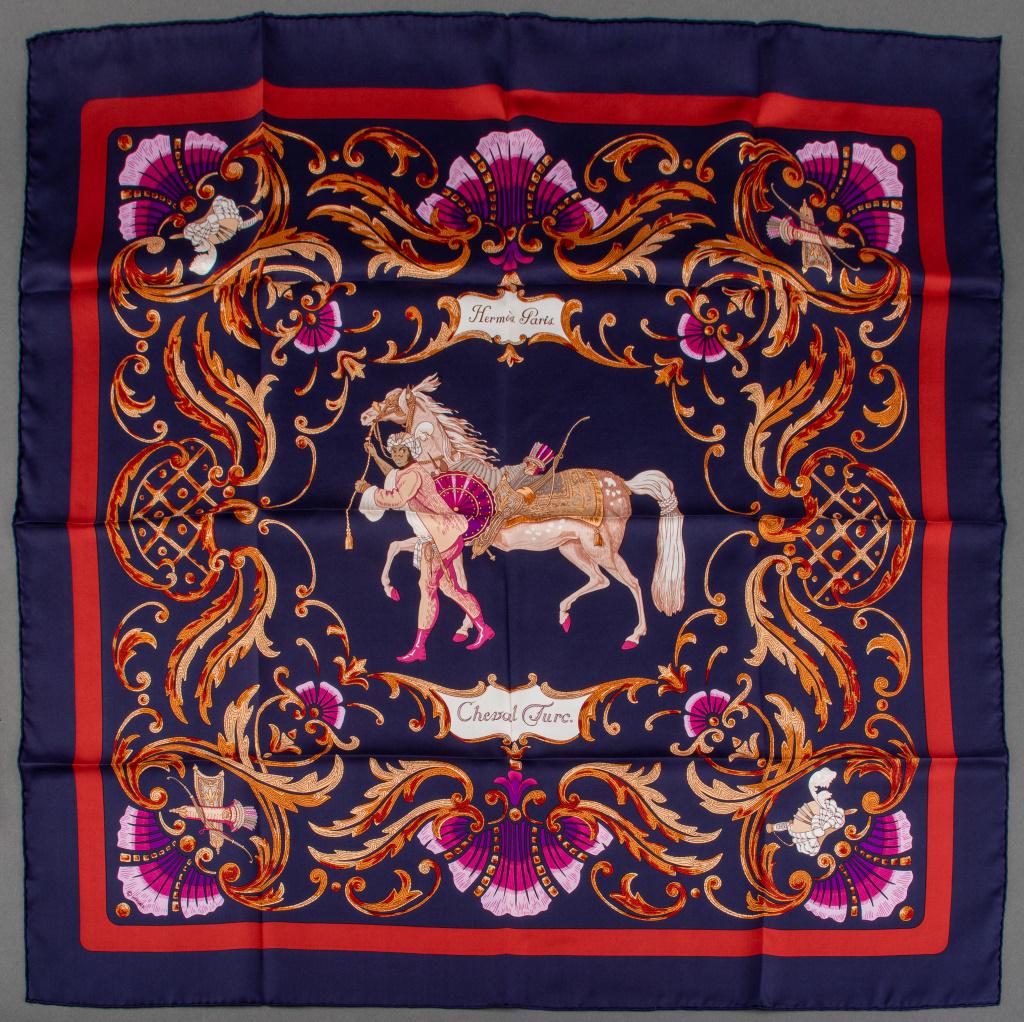 Hermes "Cheval Turc" Square Silk Twill Scarf (1 of 7)