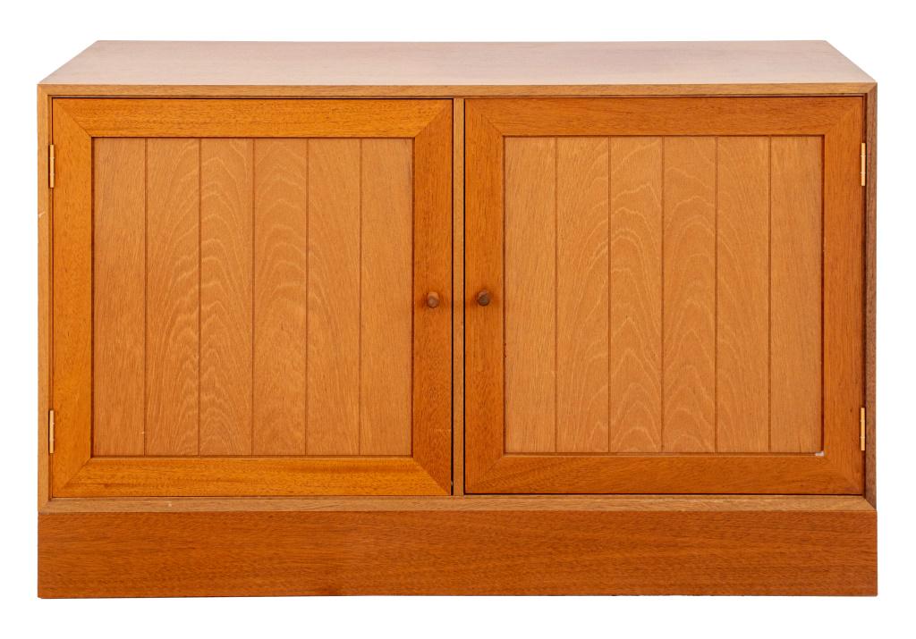 Danish Modern Oak 2 Door Silver Cabinet (1 of 9)