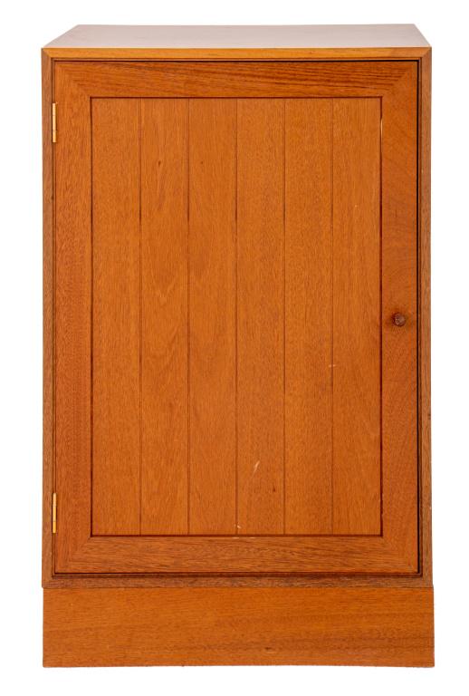 Danish Modern Oak One Door Silver Cabinet (1 of 9)