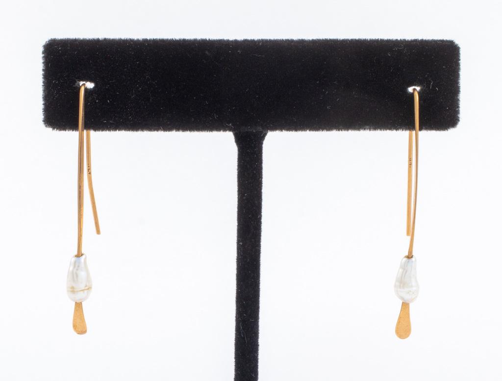 Vintage 14K Gold Earrings w/ Modernist Design (1 of 4)