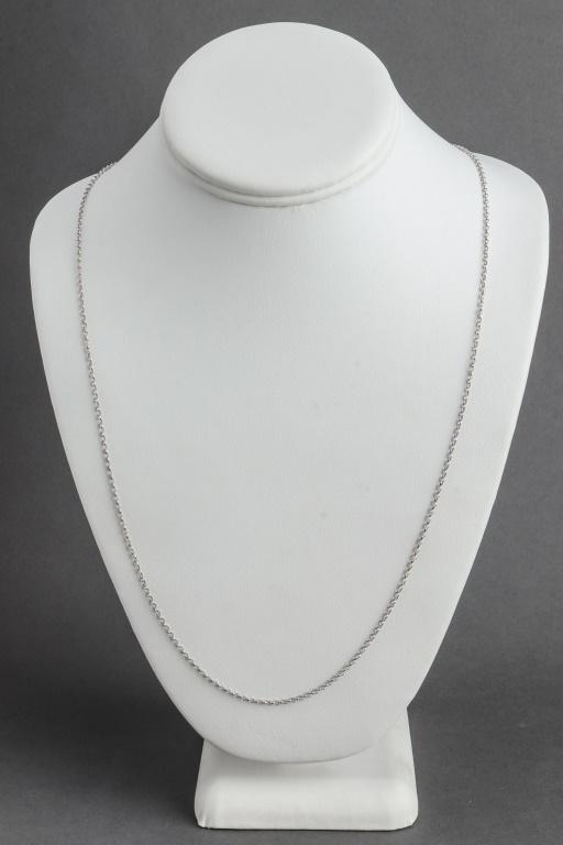 Italian 18K White Gold Cable Chain Necklace (1 of 3)