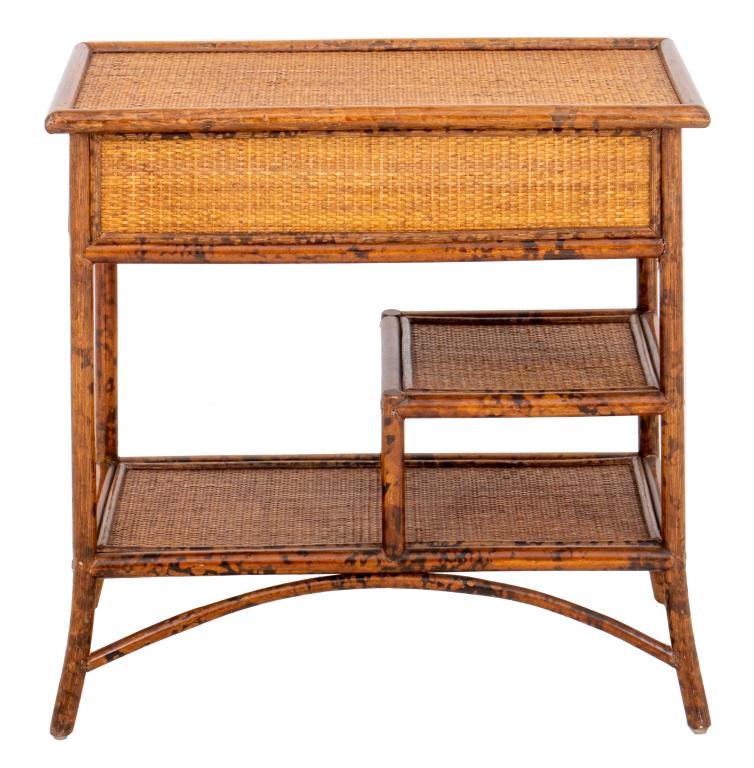Aesthetic Movement Rattan and Wicker End Table (1 of 7)