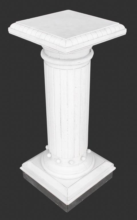 Neoclassical Painted Wood Column Pedestal (1 of 5)