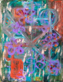 Kayo Lennar 'Abstract Composition' Oil on Canvas (1 of 8)