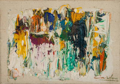 Norman Carton Abstract Composition Oil on Canvas (1 of 5)