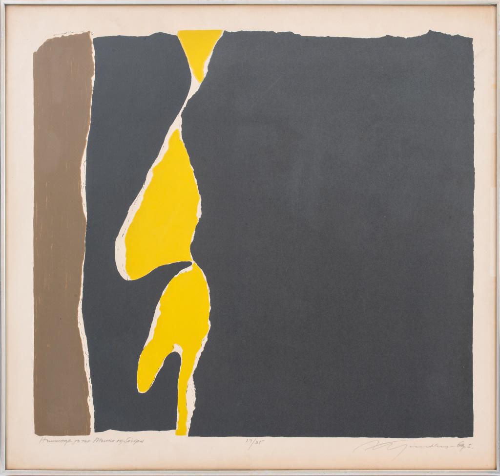 Adja Yunkers  "Hommage to..." Abstract Silkscreen (1 of 10)