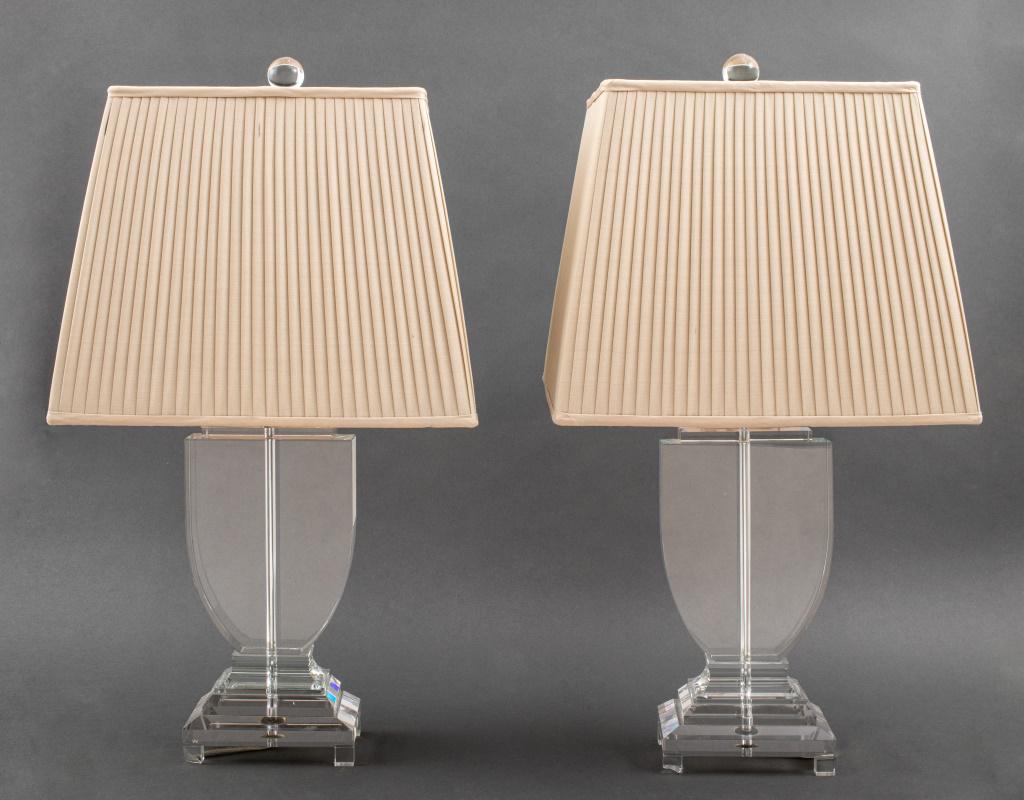 Modern Crystal Glass Vasiform Table Lamps, Pr (1 of 10)