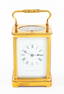 Manoah Rhodes & Sons Gilt Brass Carriage Clock