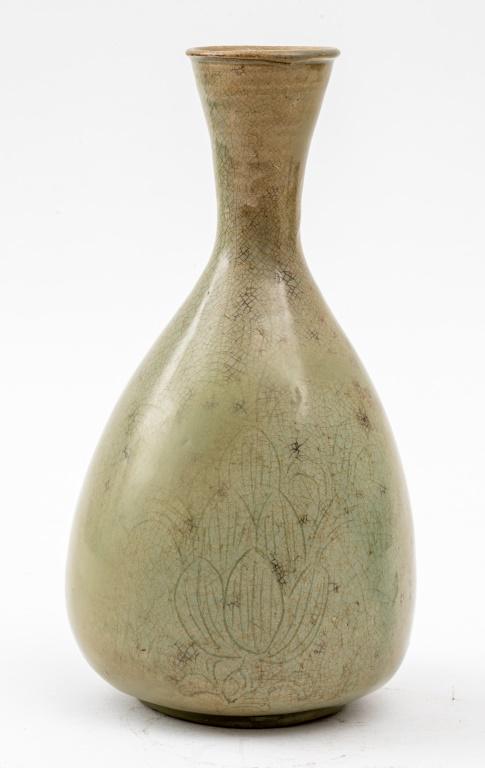 Korean Celadon Glazed Ceramic Vase (1 of 8)