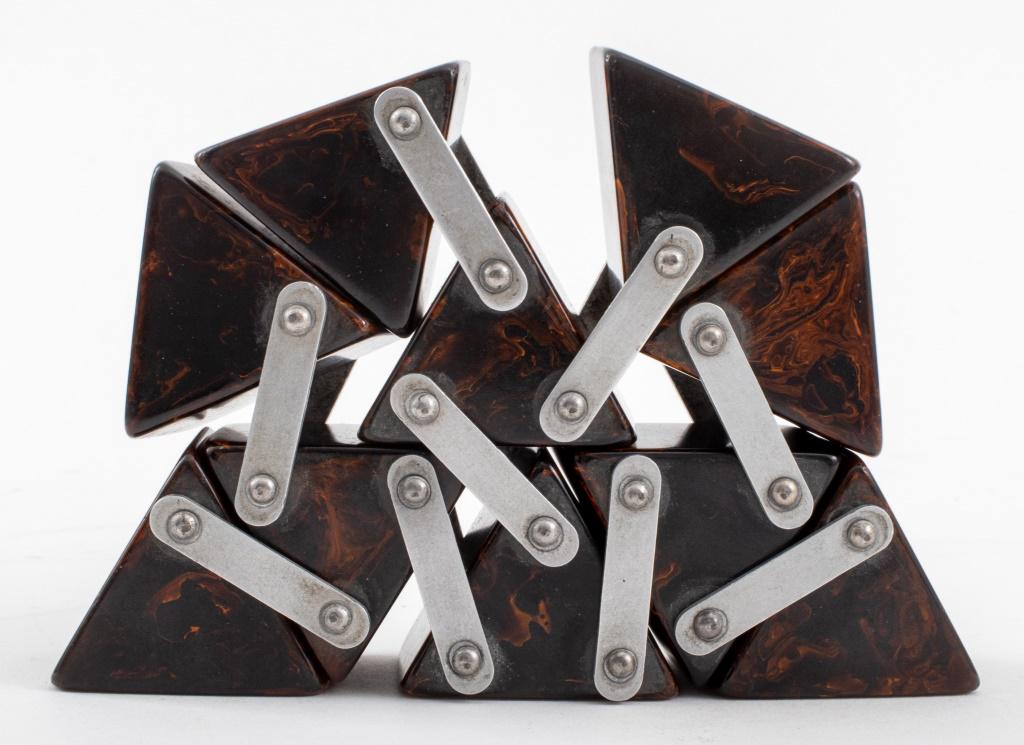 Selwyn Lissack Op Art Bakelite Sculpture, 1970 (1 of 6)