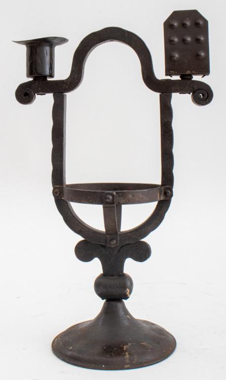 Hugo Berger Forged Iron Candlestick Set, 1910s (1 of 6)