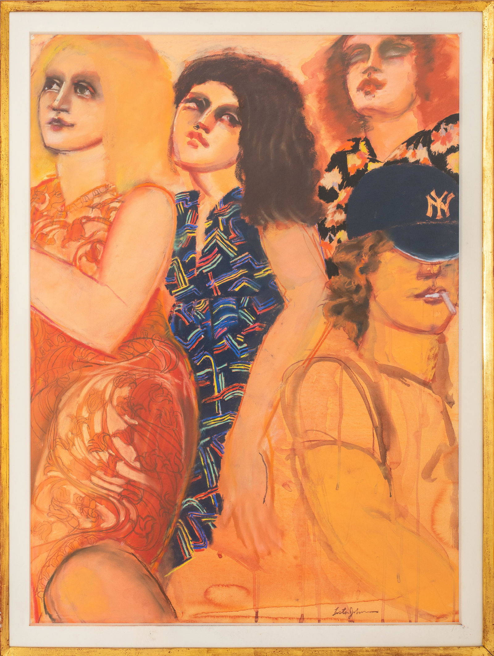 Lester Johnson "Street Scene" Mixed Media on Paper (1 of 10)