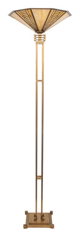 Frederick Raymond Floor Lamp w/ Slag Glass Shade (1 of 10)
