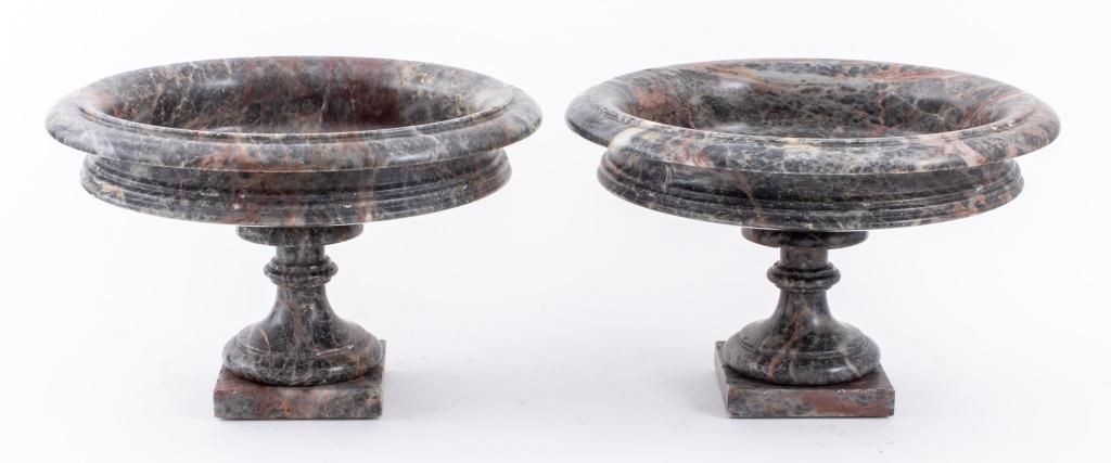 Grand Tour Pink and Gray Marble Tazzas, Pair (1 of 5)