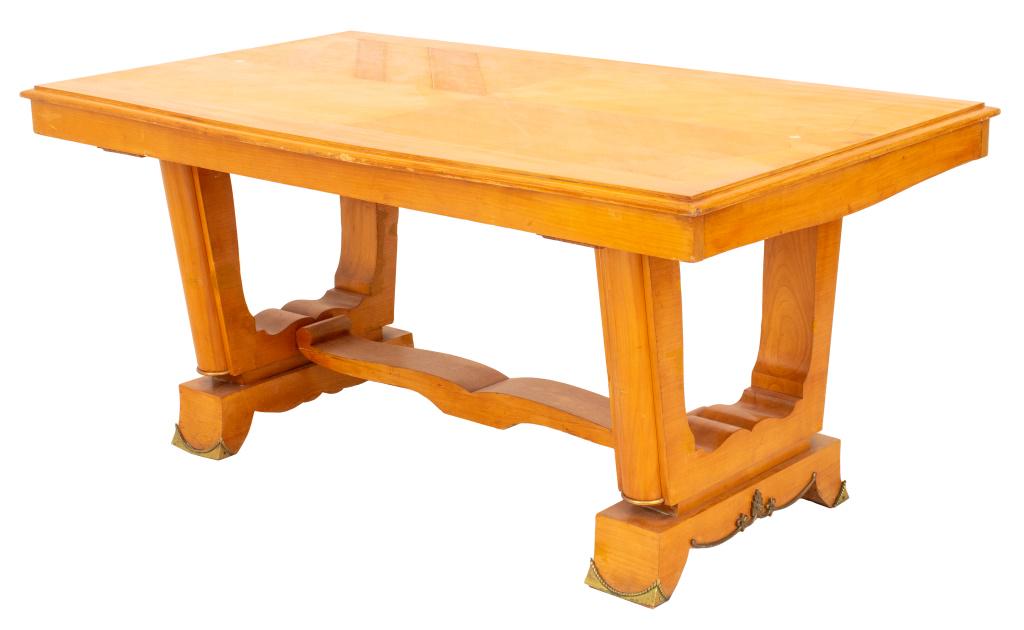 Art Deco Fruitwood Draw-Leaf Dining Table (1 of 10)