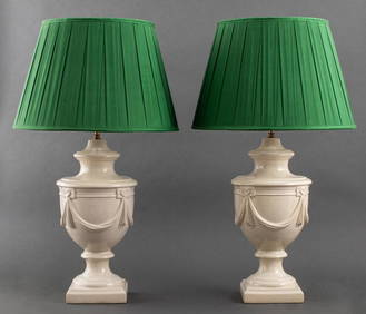 Neoclassical Style Urn Form Table Lamps, Pair (1 of 10)