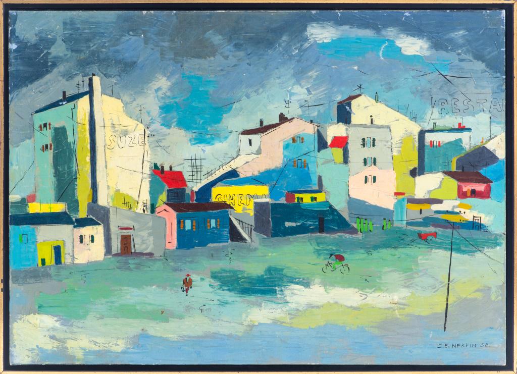 Jean Nerfin Mid-Century Oil on Canvas (1 of 13)