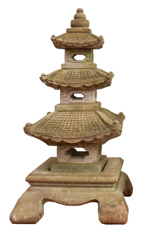 Large Cast Stone Pagoda Garden Ornament (1 of 9)