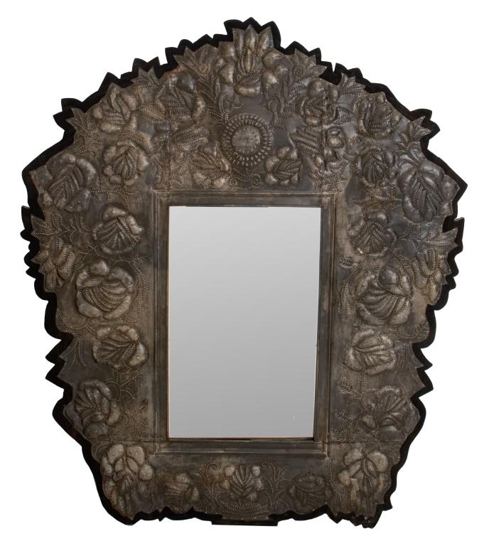 Mexican Punched Tin or Hojalata Work Mirror (1 of 8)