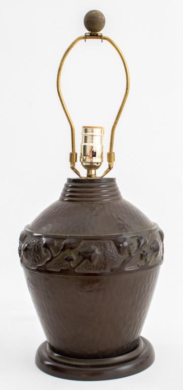 Arts and Crafts Style Bronzed Metal Lamp Base (1 of 7)