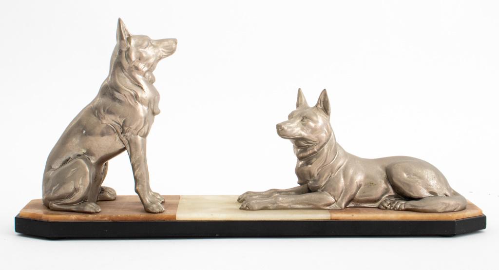 Louis Albert Carvin Manner Art Deco Dog Sculpture (1 of 7)