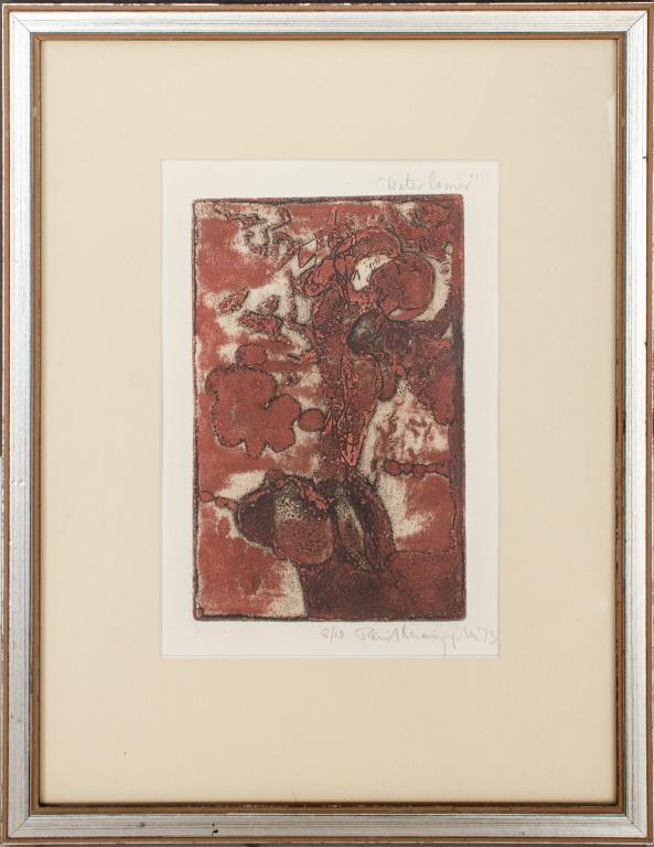 Illegibly Signed Abstract Brutalist Engraving (1 of 7)