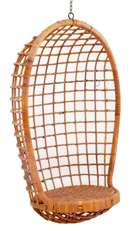Nanna Ditzel Style Rattan Wicker Hanging Egg Chair (1 of 11)