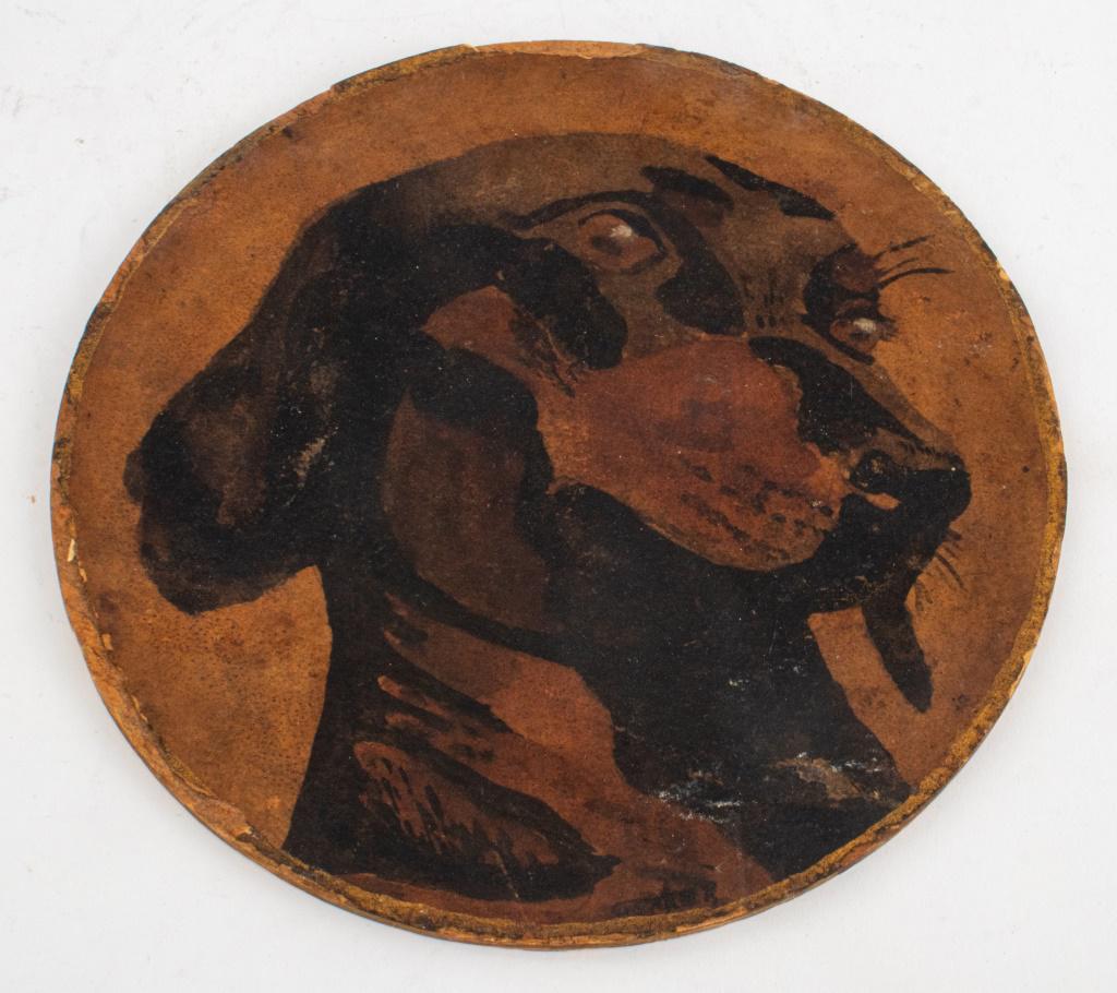 G. Baker, "I Loved This Dog," Gouache on Card 1928 (1 of 8)