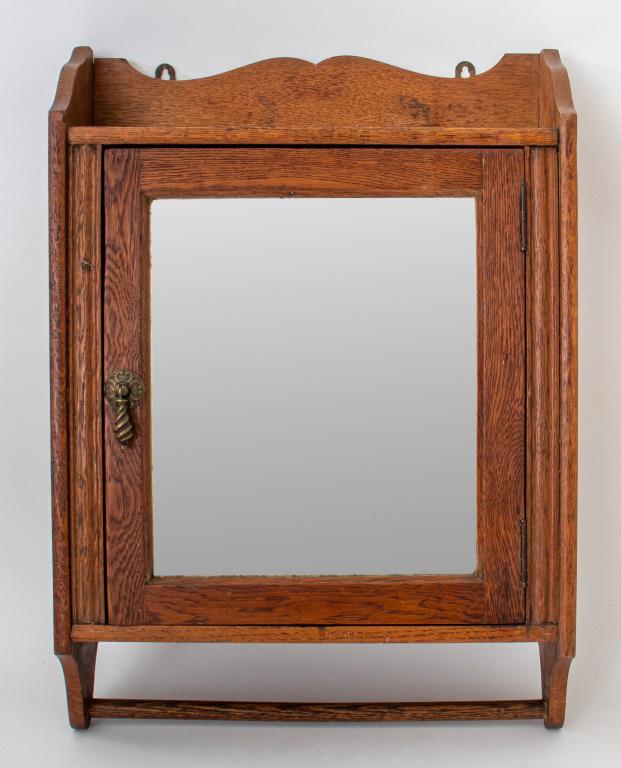 American Oak Medicine Cabinet, Early 20th C. (1 of 6)