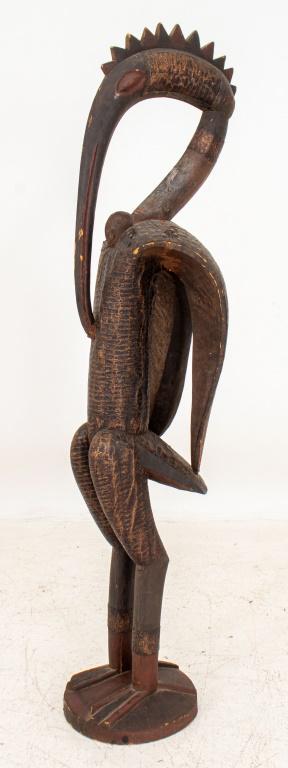 African Senufo Wood Bird Sculpture, 20th C. (1 of 10)